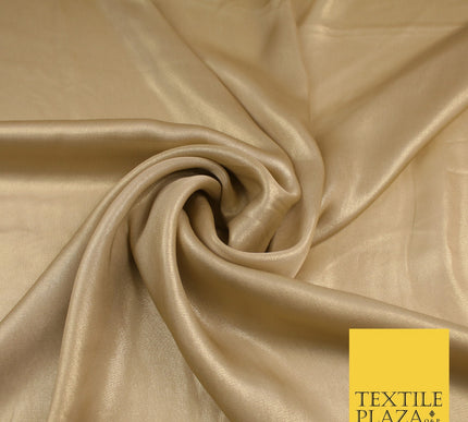 36 COLOURS - Fine Silky Metallic Foil Shimmer Satin Georgette Dress Fabric Drape