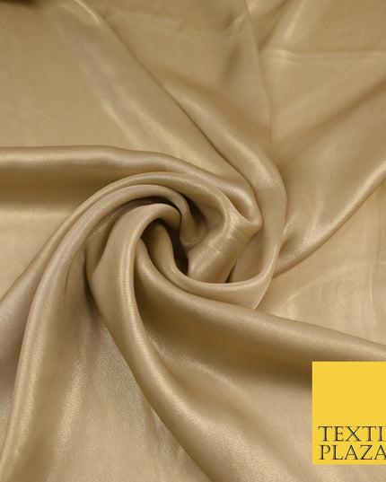36 COLOURS - Fine Silky Metallic Foil Shimmer Satin Georgette Dress Fabric Drape