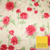 Mix Floral Animal Abstract Printed Fine Crepe Polyester Summer Dress Fabric 58"