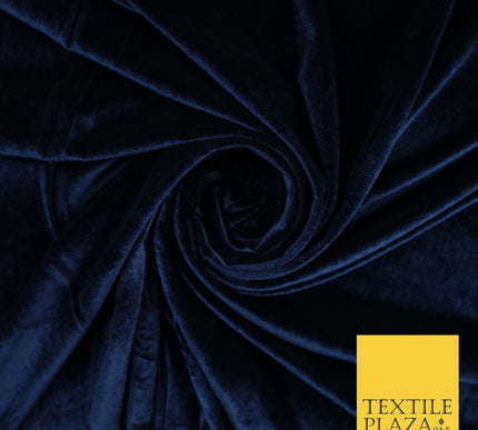 17 COLOURS LUXURY Plush Plain Stretch Velvet Velour Fabric Material Craft 58" D