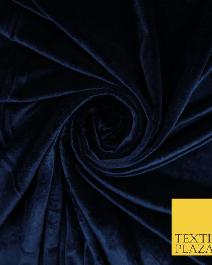 17 COLOURS LUXURY Plush Plain Stretch Velvet Velour Fabric Material Craft 58" D