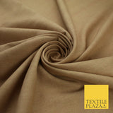 OVER 20 COLOURS - Plain Soft LINEN LOOK 100% Polyester Fabric Dress Craft 54"