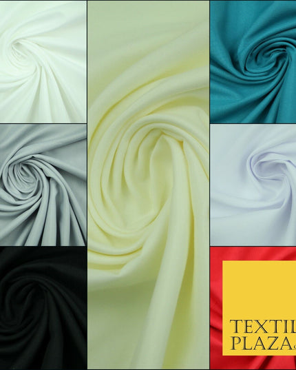 Plain Smooth 100% Polyester 230cm EXTRA WIDE Sheeting Fabric Material 7 COLOURS