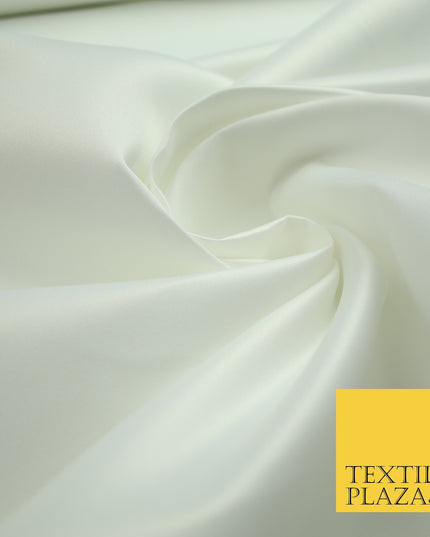46 COLOURS Premium Plain Smooth Heavy Matt Duchess Bridal Satin Fabric Dress 60"