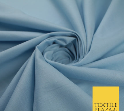 30 COLOURS - Plain Smooth Cotton Square Soft Fabric Dress Material Decor 56"