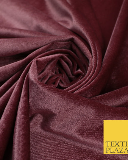 17 COLOURS LUXURY Plush Plain Stretch Velvet Velour Fabric Material Craft 58" D