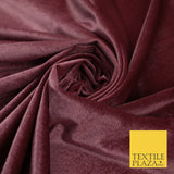 17 COLOURS LUXURY Plush Plain Stretch Velvet Velour Fabric Material Craft 58" D