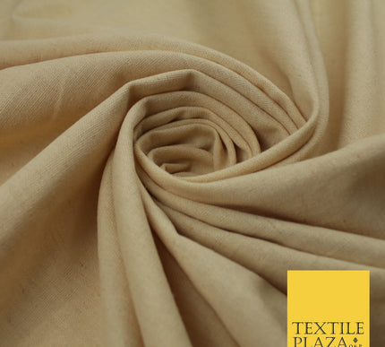 OVER 20 COLOURS - Plain Soft LINEN LOOK 100% Polyester Fabric Dress Craft 54"