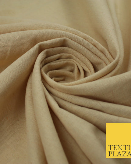 OVER 20 COLOURS - Plain Soft LINEN LOOK 100% Polyester Fabric Dress Craft 54"