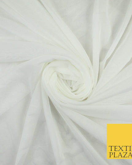 12 COLOURS Soft Power Mesh 4 Way Stretch Net Dress Dance Lingerie Fabric 58"