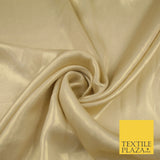 36 COLOURS - Fine Silky Metallic Foil Shimmer Satin Georgette Dress Fabric Drape