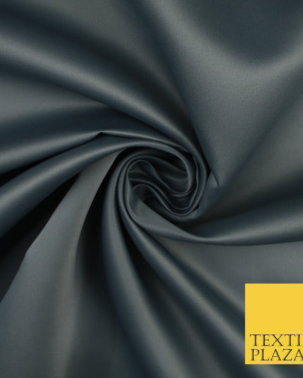 46 COLOURS Premium Plain Smooth Heavy Matt Duchess Bridal Satin Fabric Dress 60"