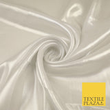 36 COLOURS - Fine Silky Metallic Foil Shimmer Satin Georgette Dress Fabric Drape