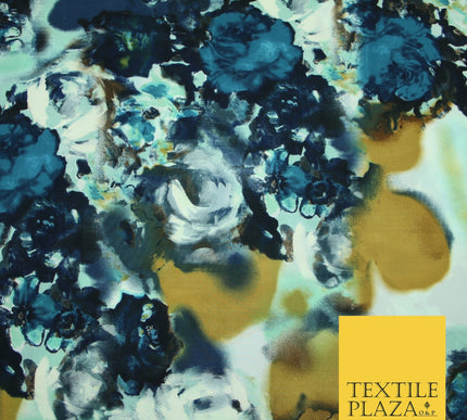 Mix Floral Animal Abstract Printed Fine Crepe Polyester Summer Dress Fabric 58"