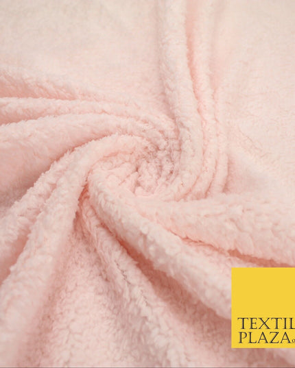3 COLOURS - Premium Soft Faux SHERPA Fleece Fabric Material - 320GSM - 60"