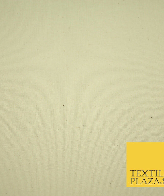 PREMIUM MEDIUM WEIGHT CALICO 100% NATURAL PURE UNDYED COTTON Canvas Fabric 66"