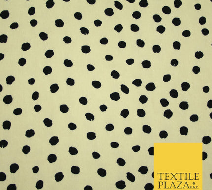 5mm Small Polka Dot Spot Printed Crepe Spotted Dotted Polyester Dress Fabric 58"