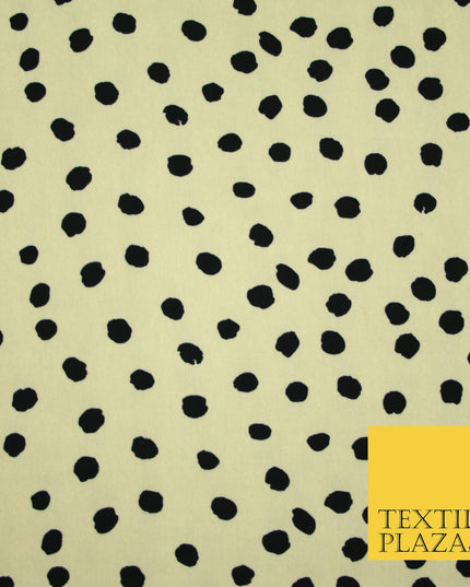 5mm Small Polka Dot Spot Printed Crepe Spotted Dotted Polyester Dress Fabric 58"