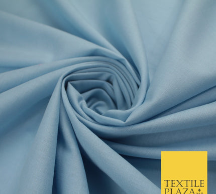 30 COLOURS - Plain Smooth Cotton Square Soft Fabric Dress Material Decor 56"