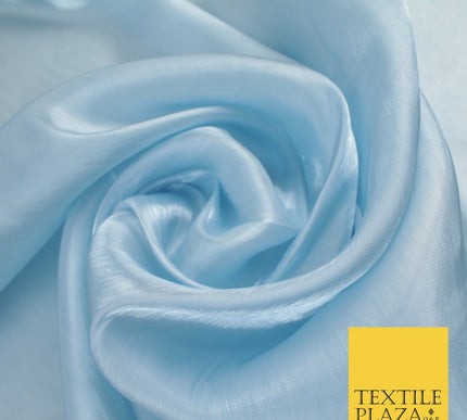 8 COLOURS Soft Glazed Shimmer Sheer Woven Polyester Satin Organza Feel Fabric