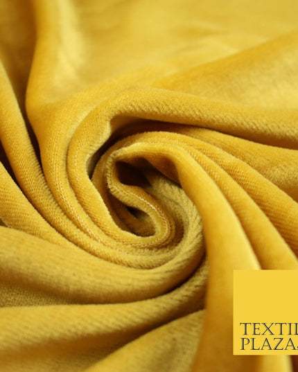 10 COLOURS - Soft Plain Velvet Velour Fabric Stretch Spandex Material - 65"