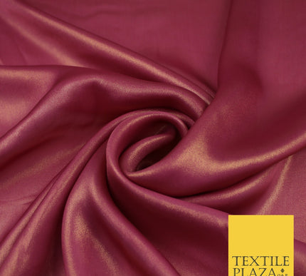 36 COLOURS - Fine Silky Metallic Foil Shimmer Satin Georgette Dress Fabric Drape
