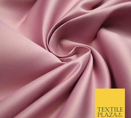46 COLOURS Premium Plain Smooth Heavy Matt Duchess Bridal Satin Fabric Dress 60"