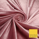 10 COLOURS - Soft Plain Velvet Velour Fabric Stretch Spandex Material - 65"