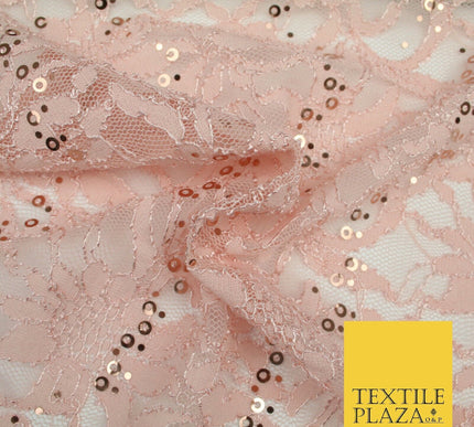 Luxury Floral Ring Sequin Net Corded Lace Bridal Dress Fabric Fashion Craft