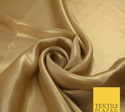 36 COLOURS - Fine Silky Metallic Foil Shimmer Satin Georgette Dress Fabric Drape