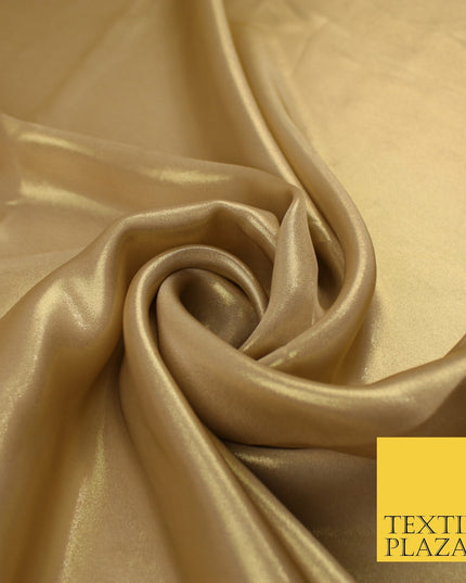 36 COLOURS - Fine Silky Metallic Foil Shimmer Satin Georgette Dress Fabric Drape