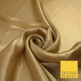 36 COLOURS - Fine Silky Metallic Foil Shimmer Satin Georgette Dress Fabric Drape