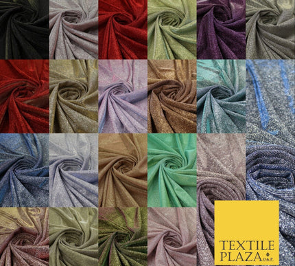OVER 20 COLOURS - Sparkly Two Tone Glitter Stretch Shimmer Moonlight Fabric 56"