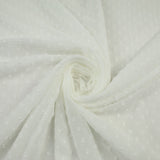 Over 20 COLOURS - Swiss Knot Dot Dobby Sheer Georgette Chiffon Dress Fabric 59"