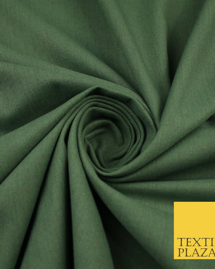 OVER 20 COLOURS - Plain Soft LINEN LOOK 100% Polyester Fabric Dress Craft 54"