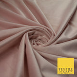 17 COLOURS - LUXURY Plush Plain Stretch Velvet Velour Fabric Material Craft 59"