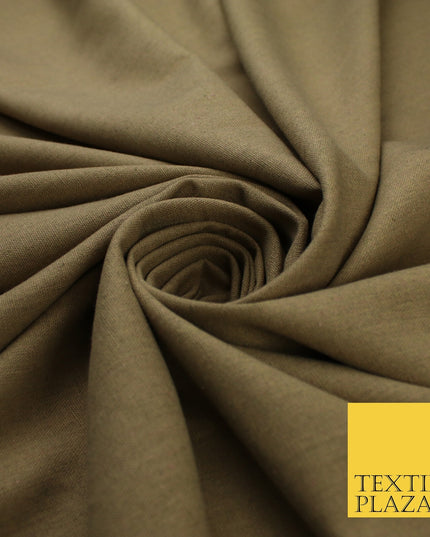 OVER 20 COLOURS - Plain Soft LINEN LOOK 100% Polyester Fabric Dress Craft 54"