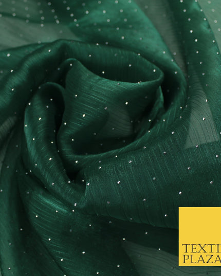 13 COLOURS Premium Dew Drop Crush Organza Bridal Wedding Dance Dress Fabric 57"