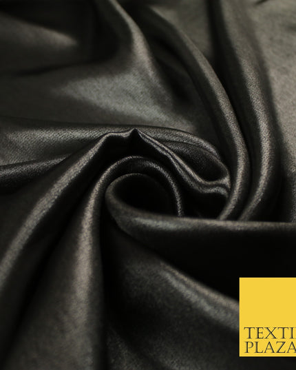 36 COLOURS - Fine Silky Metallic Foil Shimmer Satin Georgette Dress Fabric Drape