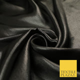 36 COLOURS - Fine Silky Metallic Foil Shimmer Satin Georgette Dress Fabric Drape
