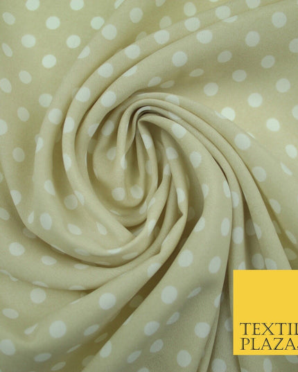 5mm Small Polka Dot Spot Printed Crepe Spotted Dotted Polyester Dress Fabric 58"