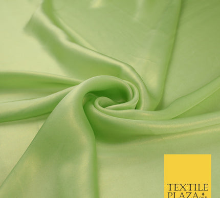 36 COLOURS - Fine Silky Metallic Foil Shimmer Satin Georgette Dress Fabric Drape