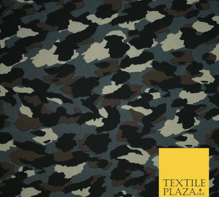 Premium Abstract Animal Mosaic Retro Printed Bubble Crepe Dress Fabric 58" 147cm