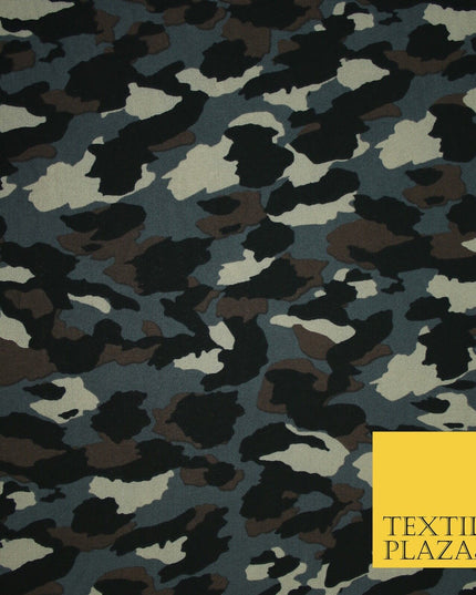 Premium Abstract Animal Mosaic Retro Printed Bubble Crepe Dress Fabric 58" 147cm