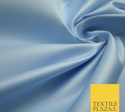 46 COLOURS Premium Plain Smooth Heavy Matt Duchess Bridal Satin Fabric Dress 60"