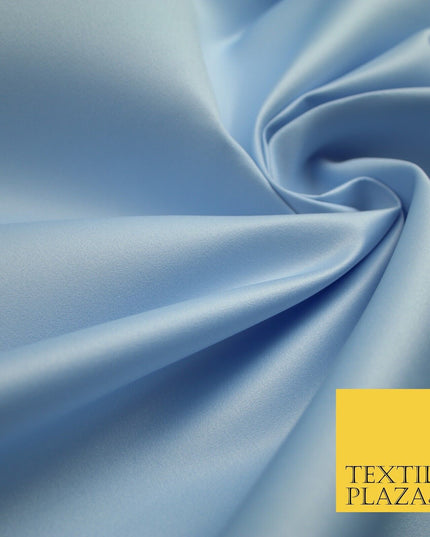 46 COLOURS Premium Plain Smooth Heavy Matt Duchess Bridal Satin Fabric Dress 60"