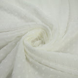 Over 20 COLOURS - Swiss Knot Dot Dobby Sheer Georgette Chiffon Dress Fabric 59"