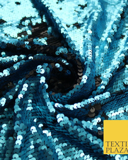 3 COLOURS Reversible Soft MATT MERMAID SEQUIN Fabric 2 Colour Way Changing Lycra