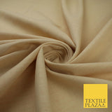 OVER 20 COLOURS - Plain Soft LINEN LOOK 100% Polyester Fabric Dress Craft 54"