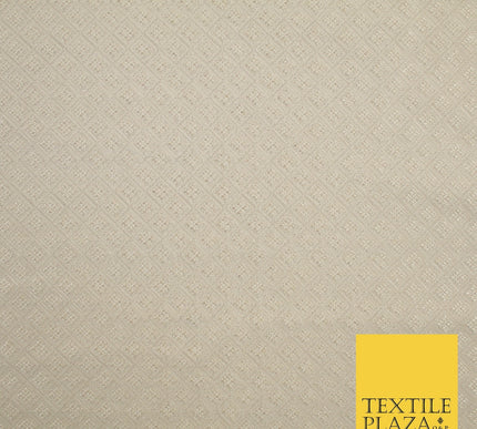 Mini Diamond Check Ornamental Textured Brocade Jacquard Waistcoat Dress Fabric